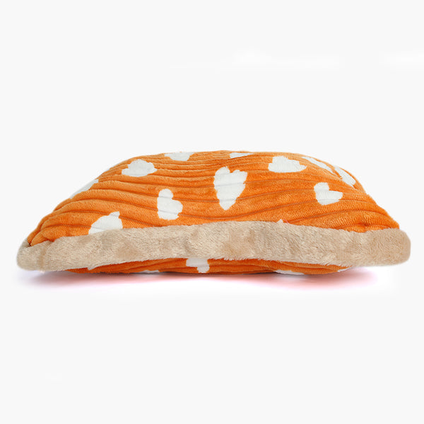 Heart Fluffy Soft Pillow - Orange, Cushions & Pillows, Chase Value, Chase Value