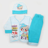 Newborn Girls Full Sleeves Suit - Blue, Newborn Girls Sets & Suits, Chase Value, Chase Value