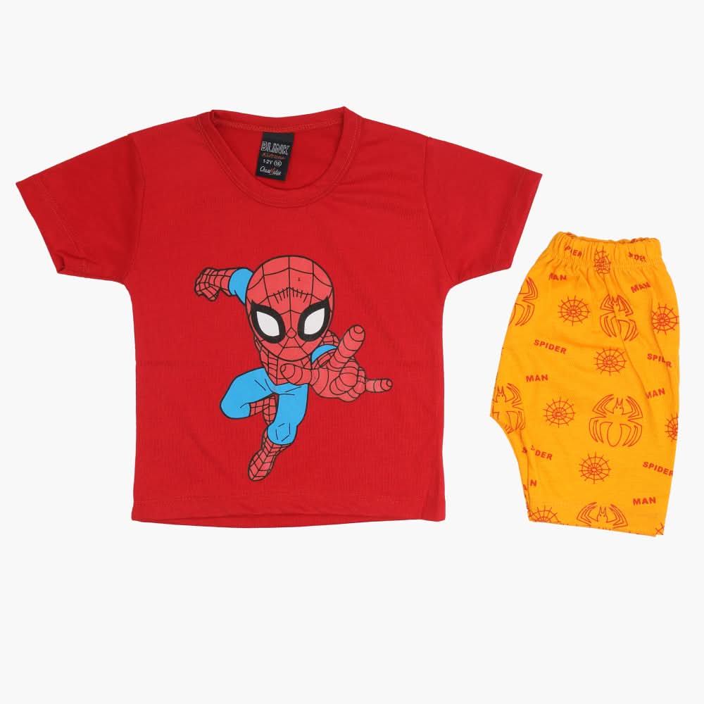 Boys Half Sleeves Suit - Red, Boys Sets & Suits, Chase Value, Chase Value
