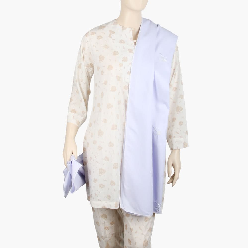 Women's Embroidered Dupatta - White, Women Dupatta, Chase Value, Chase Value