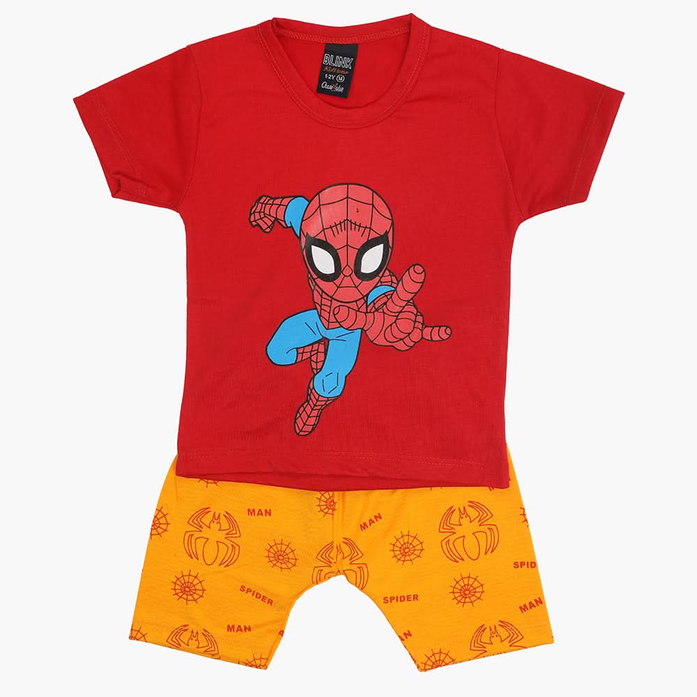 Boys Half Sleeves Suit - Red, Boys Sets & Suits, Chase Value, Chase Value