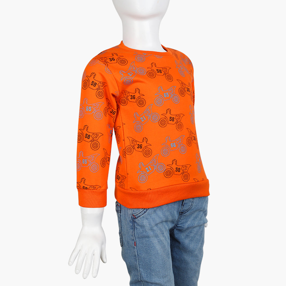 Boys Full Sleeves T-Shirt - Orange, Boys T-Shirts, Chase Value, Chase Value