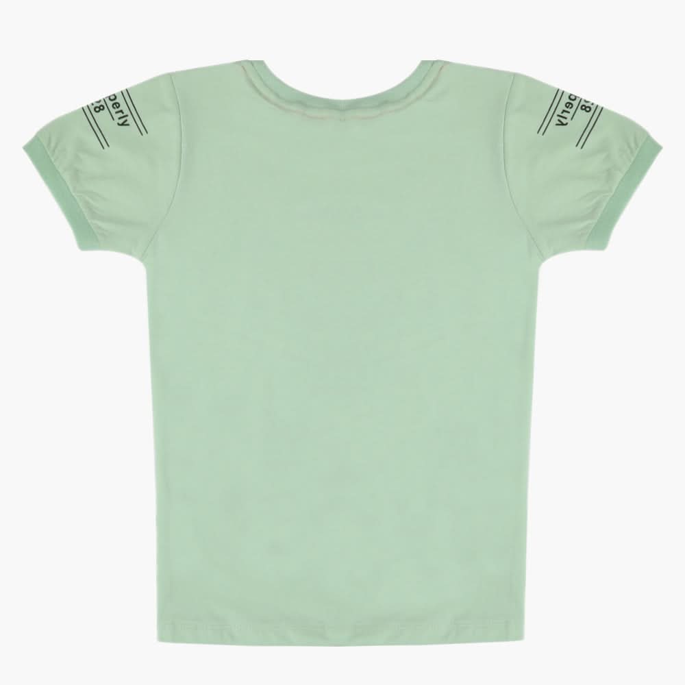 Boys Half Sleeves T-Shirt - Light Green, Boys T-Shirts, Chase Value, Chase Value