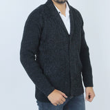 Men's Cardigan Full Sleeves Sweater - Charcoal, Men's Sweater & Sweat Shirts, Eminent, Chase Value