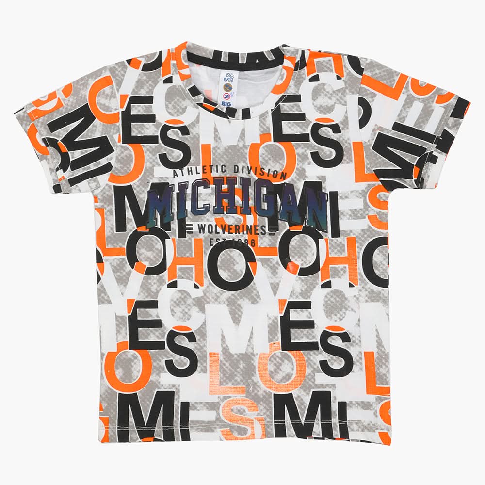 Boys Half Sleeves T-Shirt - Orange, Boys T-Shirts, Chase Value, Chase Value