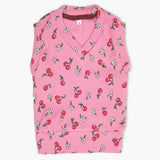 Newborn Girls Sleeveless Sweater - Dark Pink, Newborn Girls Winterwear, Chase Value, Chase Value