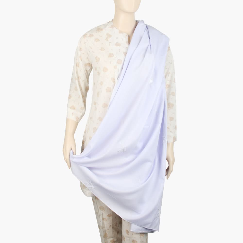 Women's Embroidered Dupatta - White, Women Dupatta, Chase Value, Chase Value
