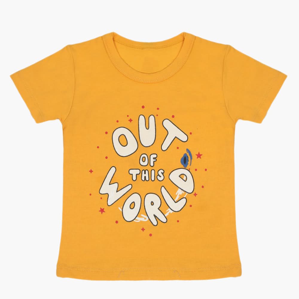 Boys Half Sleeves T-Shirt - Mustard, Boys T-Shirts, Chase Value, Chase Value