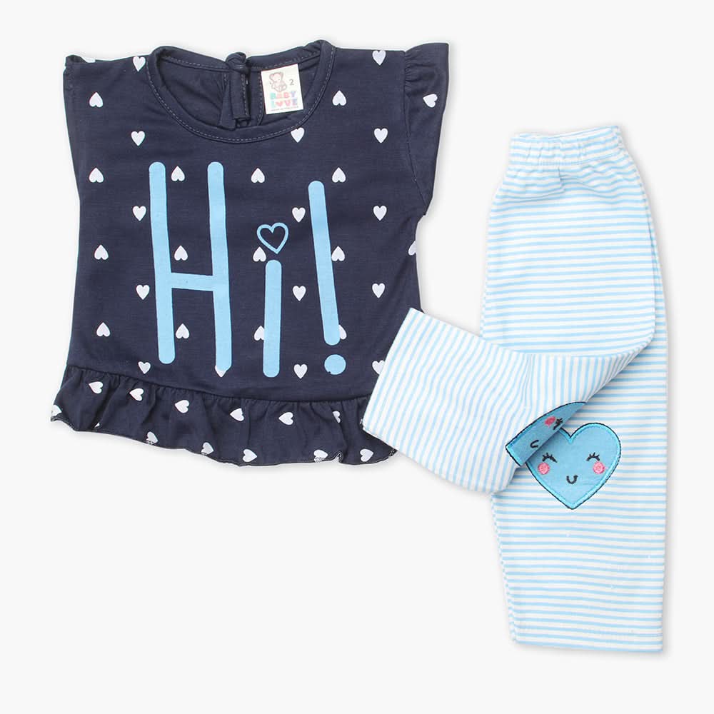 Newborn Girls Full Sleeves Suit - Dark Blue, Newborn Girls Winterwear, Chase Value, Chase Value