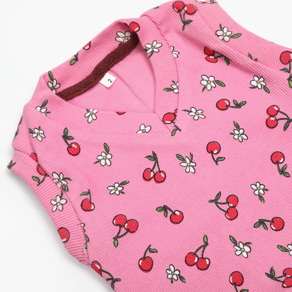 Newborn Girls Sleeveless Sweater - Dark Pink, Newborn Girls Winterwear, Chase Value, Chase Value