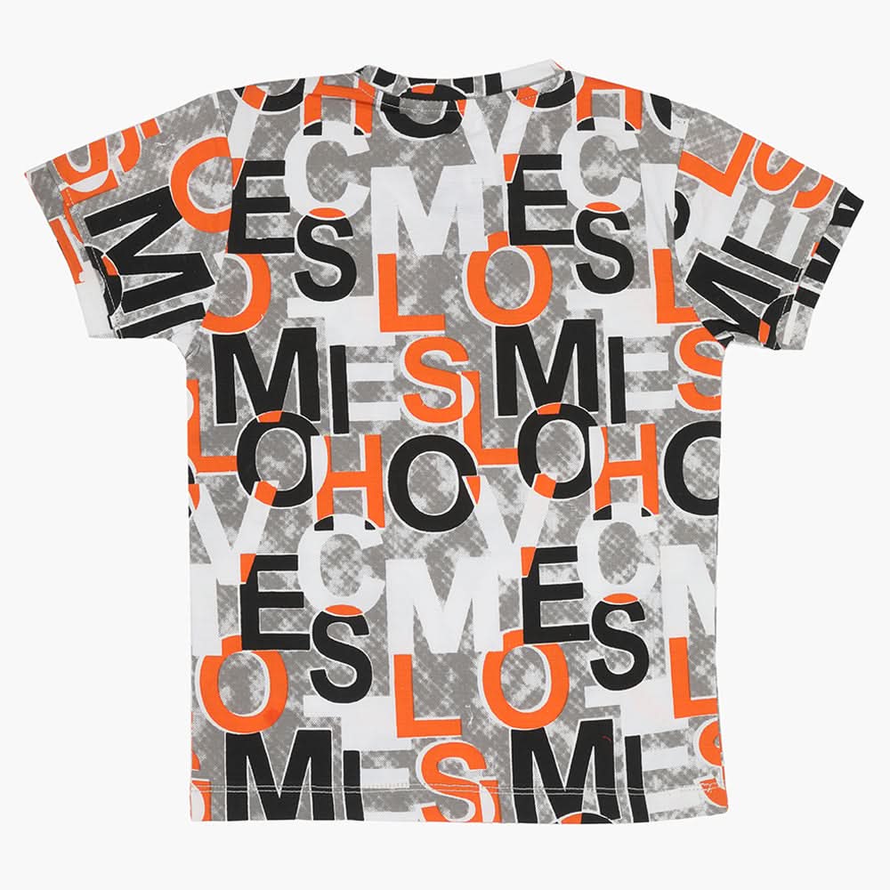 Boys Half Sleeves T-Shirt - Orange, Boys T-Shirts, Chase Value, Chase Value