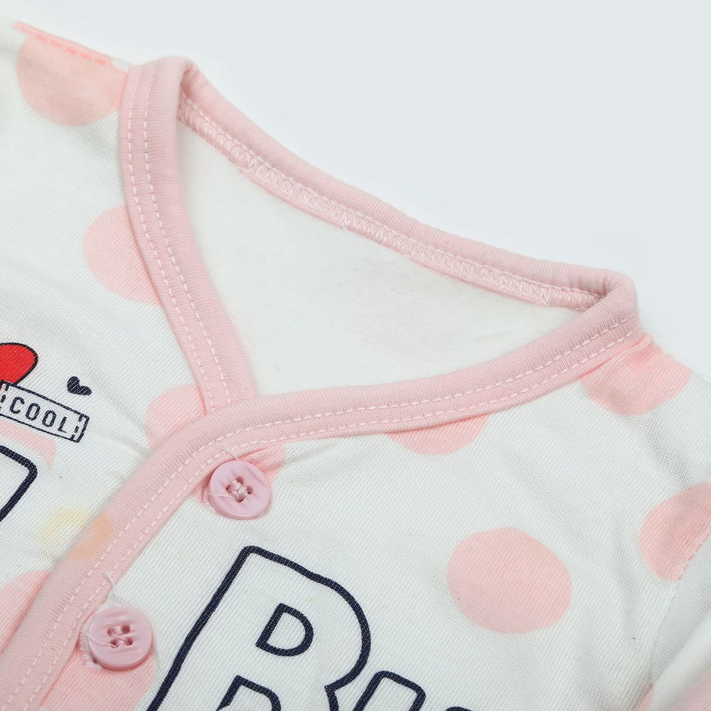 Newborn Girls Full Sleeves Suit - Light Pink, Newborn Girls Sets & Suits, Chase Value, Chase Value