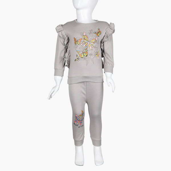 Girls Full Sleeves Tight Suit - Grey, Girls Suits, Chase Value, Chase Value