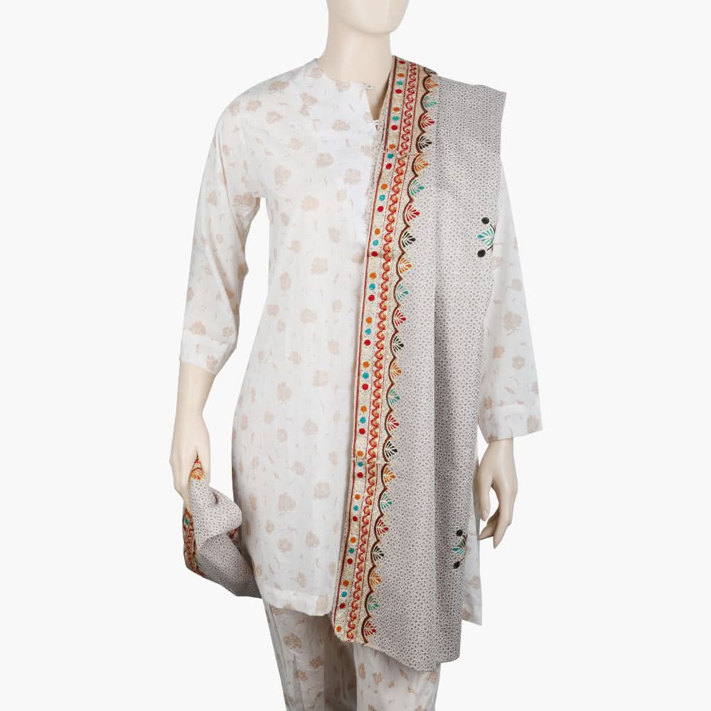Women's Printed Dupatta - Light Brown, Women Dupatta, Chase Value, Chase Value