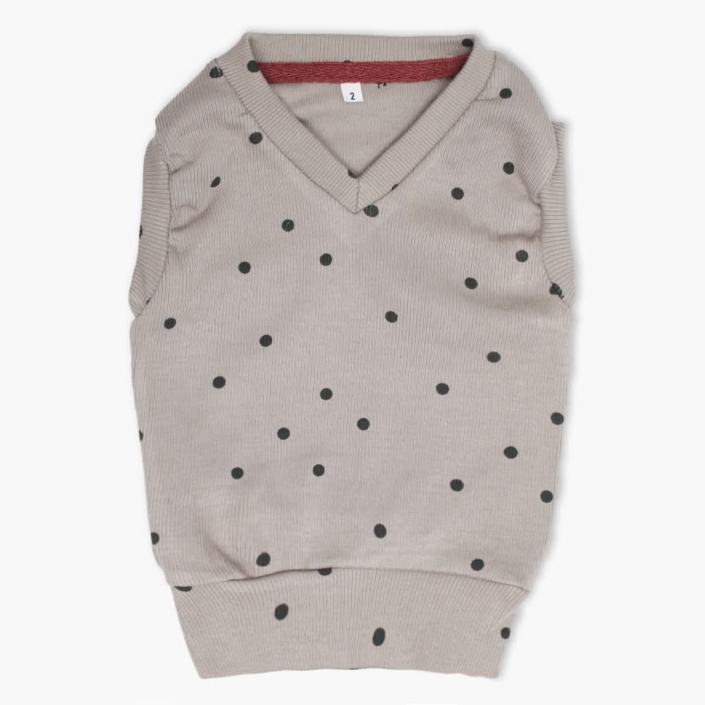 Newborn Girls Sleeveless Sweater - Light Grey, Newborn Girls Winterwear, Chase Value, Chase Value