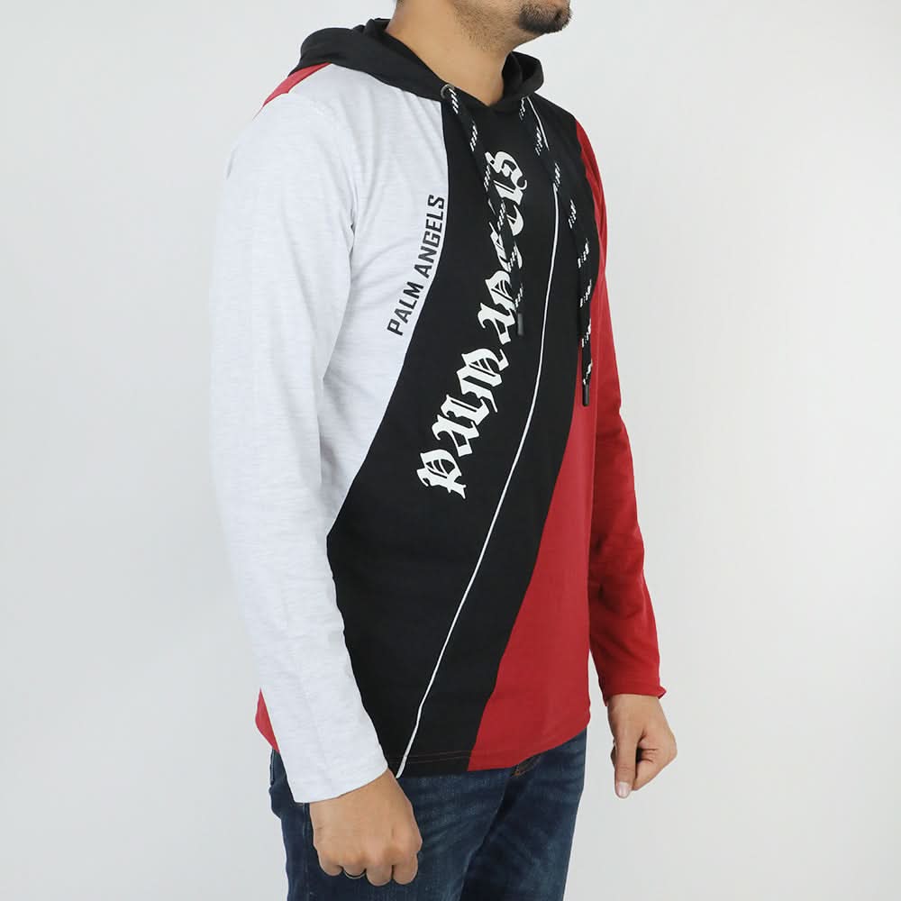 Men's Full Sleeves Hoodie T-Shirt - Maroon, Men's Jackets & Hoodies, Chase Value, Chase Value