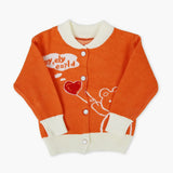 Newborn Girls Sweater - Orange, Newborn Girls Winterwear, Chase Value, Chase Value