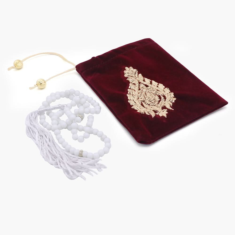 Tasbih With Pouch - Maroon, Home Accessories, Chase Value, Chase Value