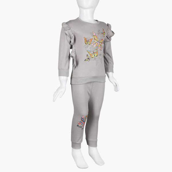 Girls Full Sleeves Tight Suit - Grey, Girls Suits, Chase Value, Chase Value