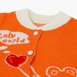 Newborn Girls Sweater - Orange, Newborn Girls Winterwear, Chase Value, Chase Value