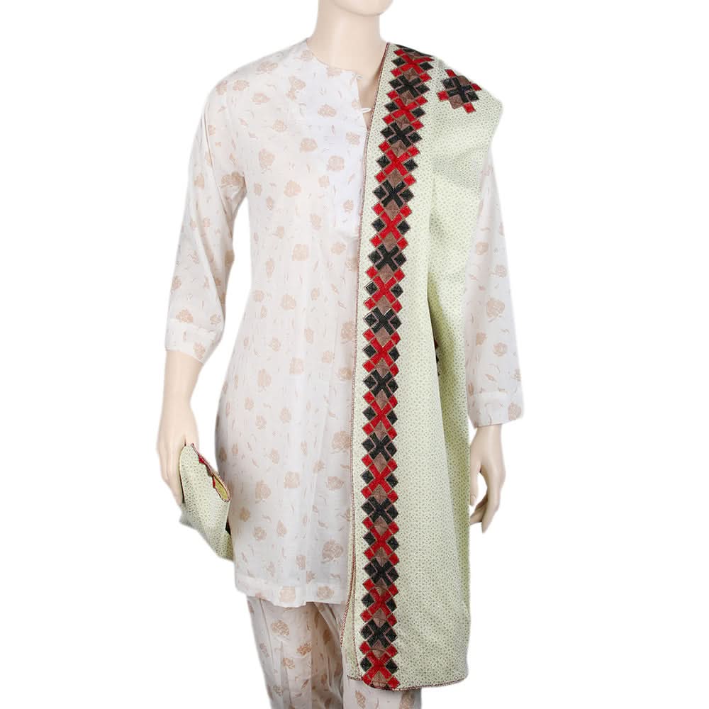 Women's Printed Dupatta - Light Green, Women Dupatta, Chase Value, Chase Value