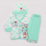 Newborn Girls Full Sleeves Suit - Cyan, Newborn Girls Sets & Suits, Chase Value, Chase Value