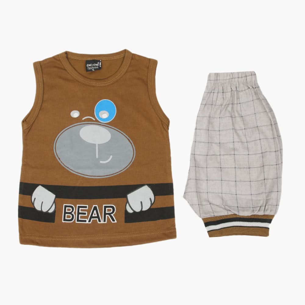 Boys Sando Suit - Brown, Boys Sets & Suits, Chase Value, Chase Value