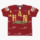 Boys Half Sleeves T-Shirt - Maroon, Boys T-Shirts, Chase Value, Chase Value