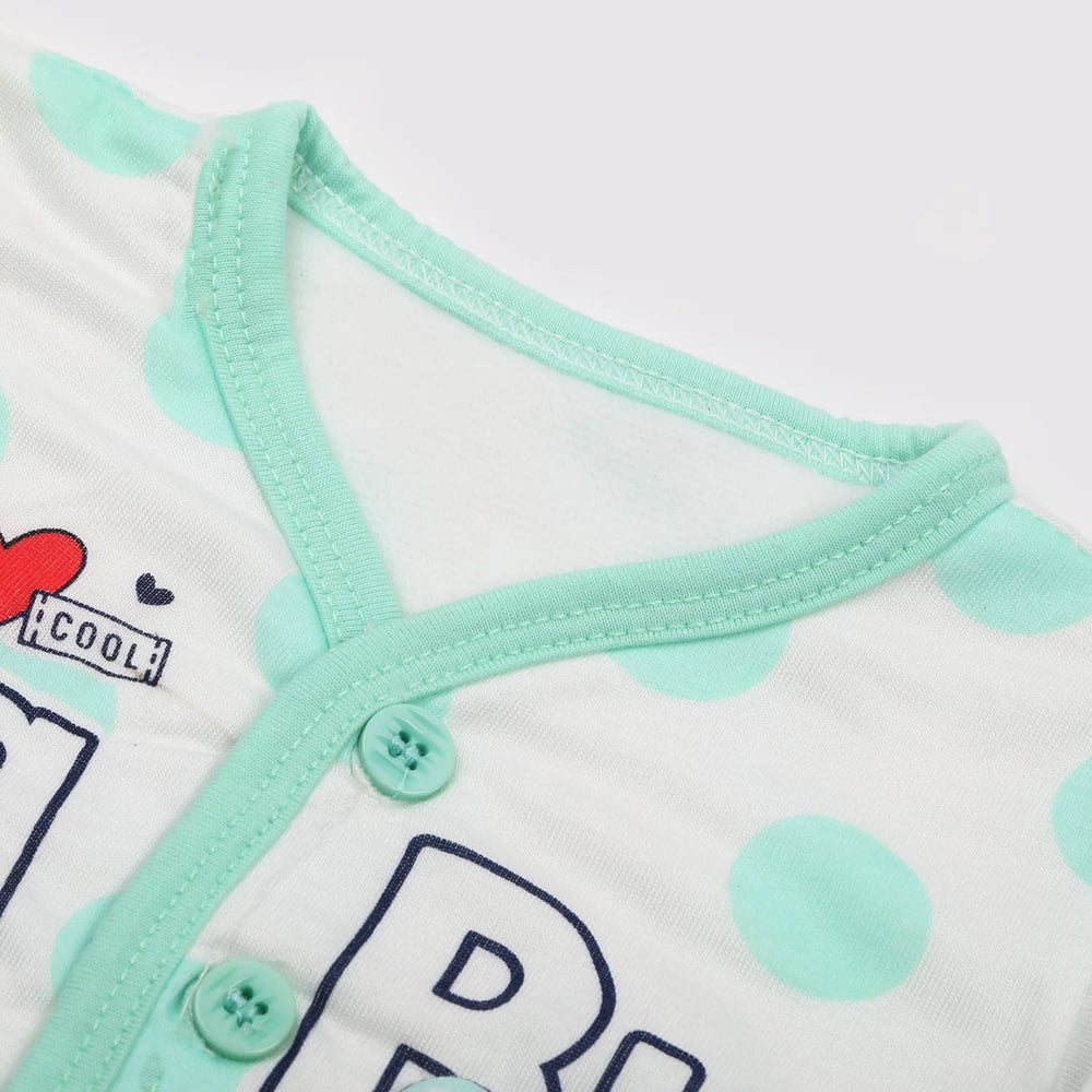 Newborn Girls Full Sleeves Suit - Cyan, Newborn Girls Sets & Suits, Chase Value, Chase Value