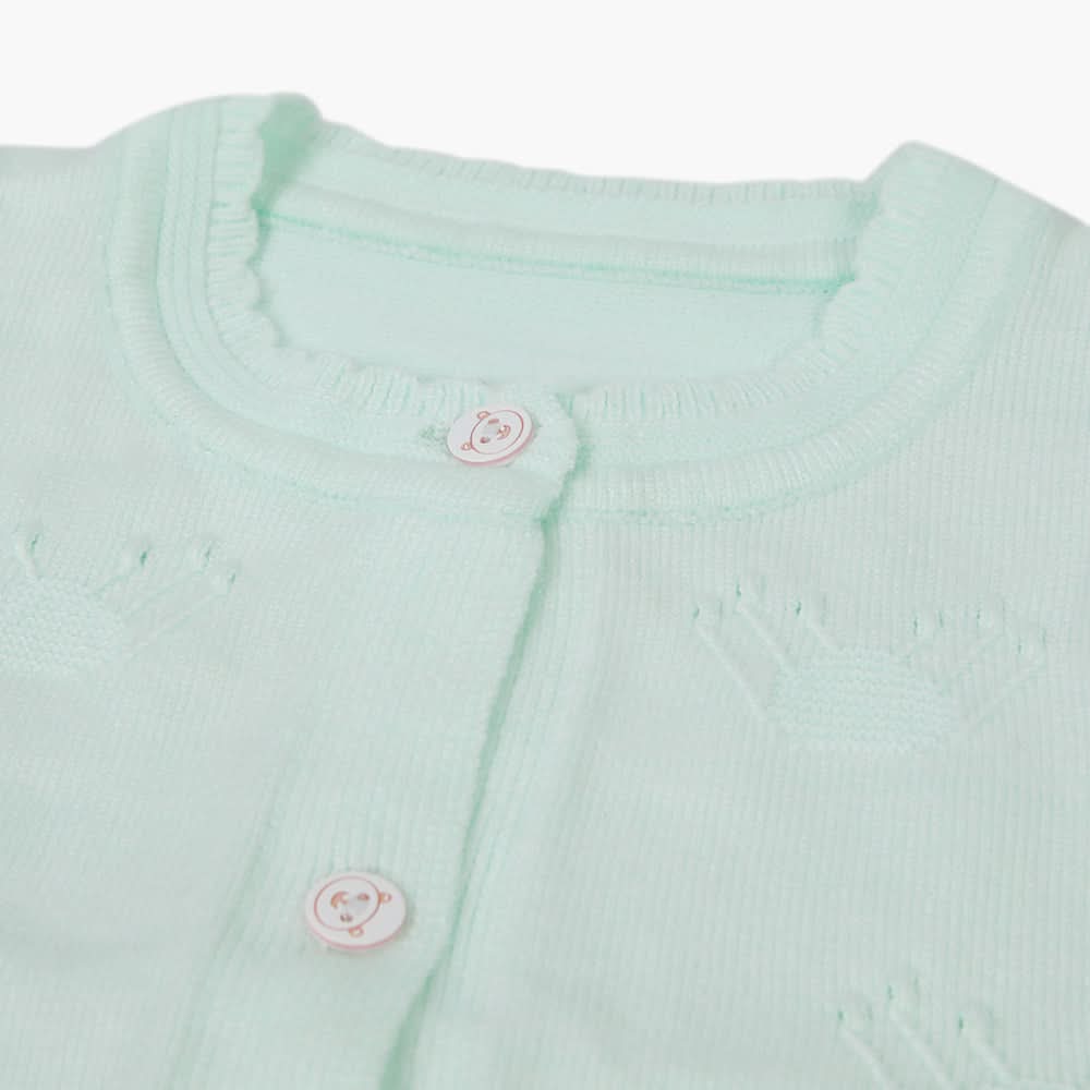 Newborn Girls Sweater - Cyan, Newborn Girls Winterwear, Chase Value, Chase Value