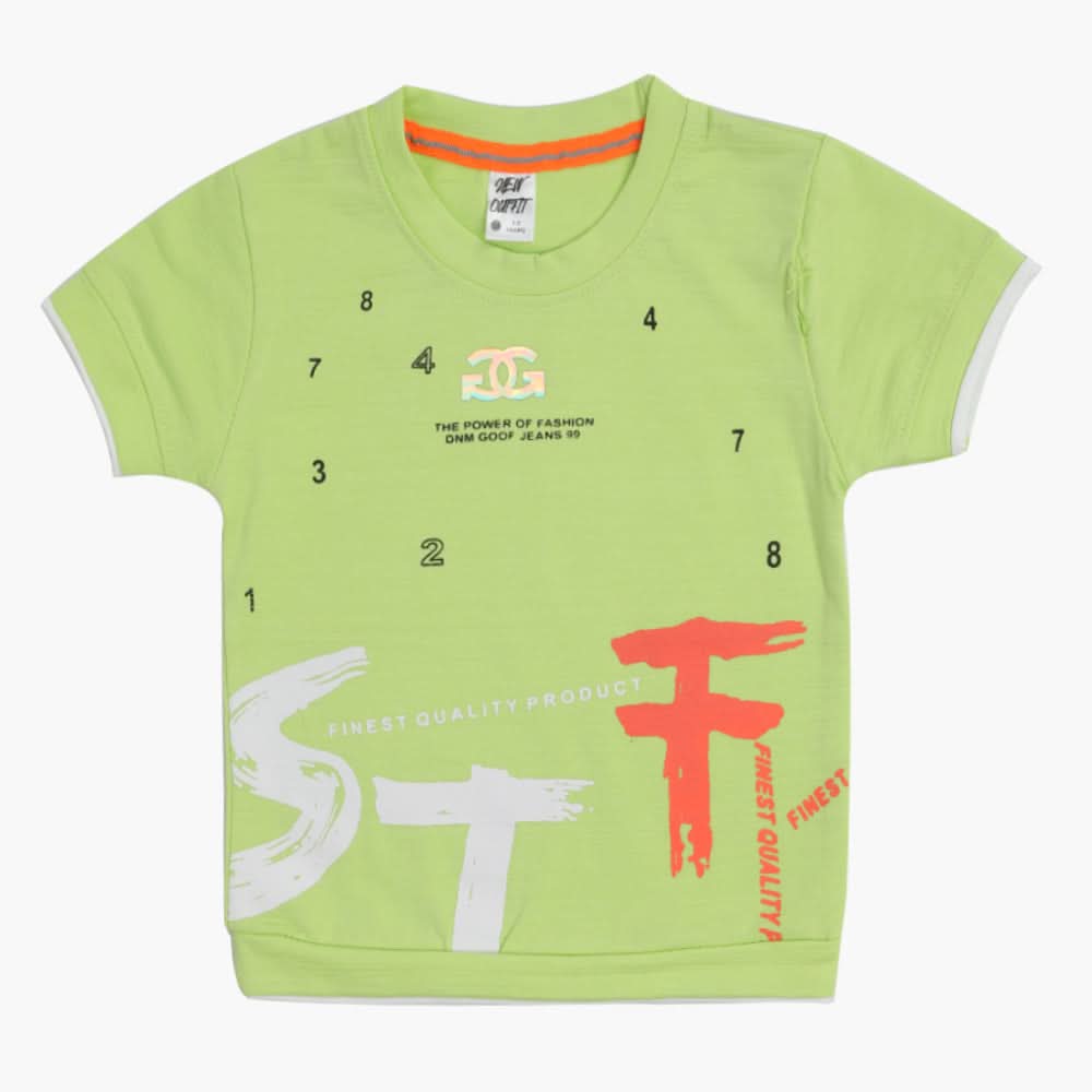 Boys Half Sleeves T-Shirt - Green, Boys T-Shirts, Chase Value, Chase Value