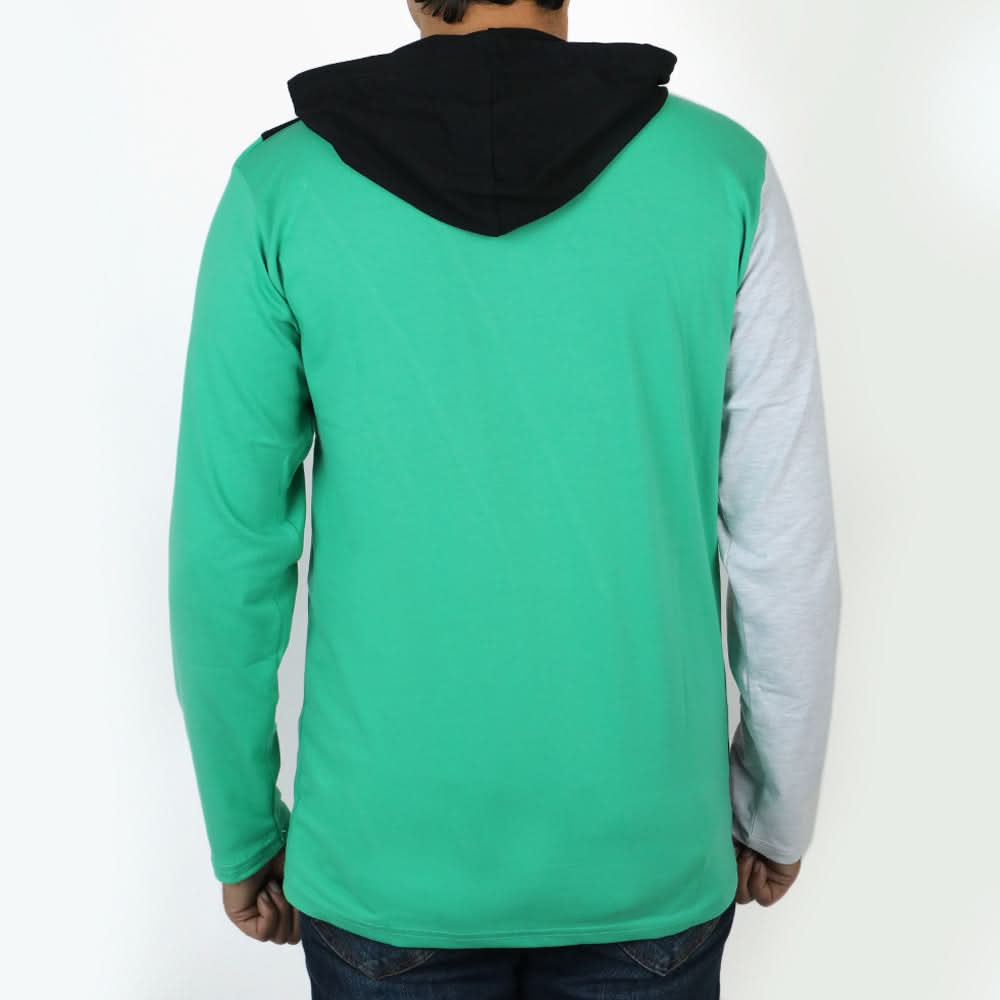 Men's Full Sleeves Hoodie T-Shirt - Green, Men's Jackets & Hoodies, Chase Value, Chase Value