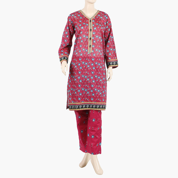Women's Printed Co-Ord Set - Dark Pink, Women Shalwar Suits, Chase Value, Chase Value