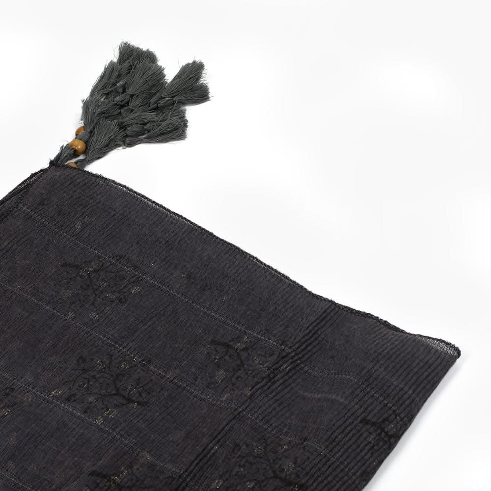 Women's Cotton Gold Print Scarf - Grey, Women Shawls & Scarves, Chase Value, Chase Value