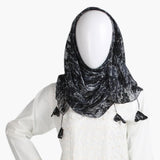 Women's Printed Scarf - Black, Women Shawls & Scarves, Chase Value, Chase Value