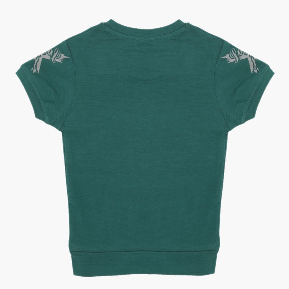 Boys Half Sleeves T-Shirt - Sea Green, Boys T-Shirts, Chase Value, Chase Value