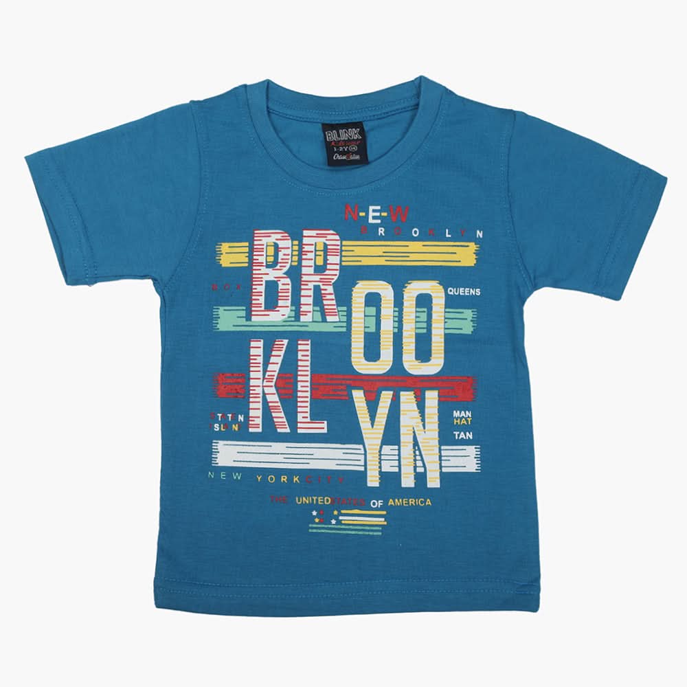 Boys Half Sleeves T-Shirt - Blue, Boys T-Shirts, Chase Value, Chase Value