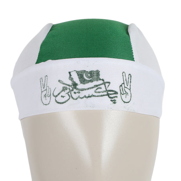 Independence Day Girls Head Band - Green & White