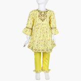 Girls Embroidered Shalwar Suit - Yellow, Girls Shalwar Kameez, Chase Value, Chase Value