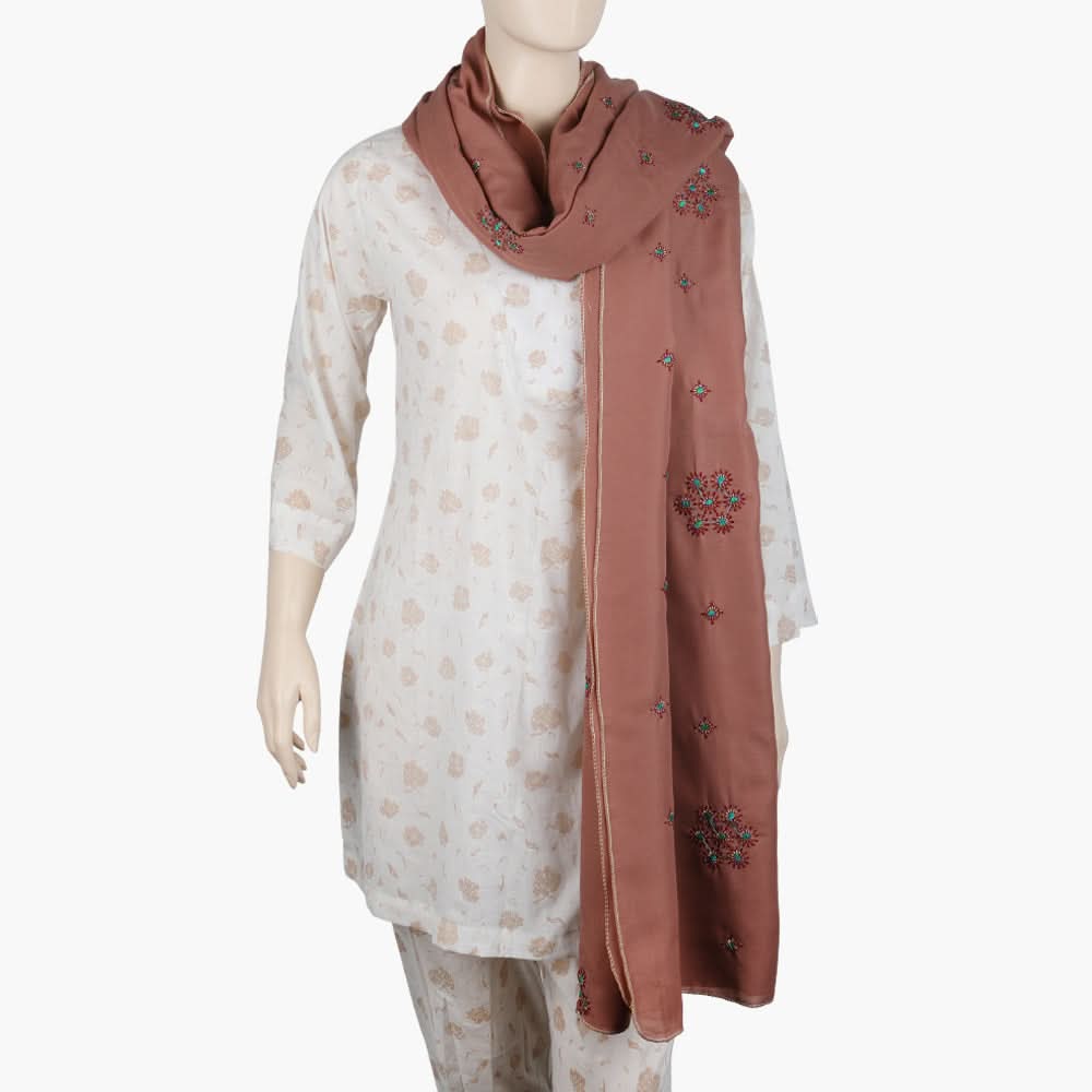 Women's Embroidered Dupatta - Tea Pink, Women Dupatta, Chase Value, Chase Value