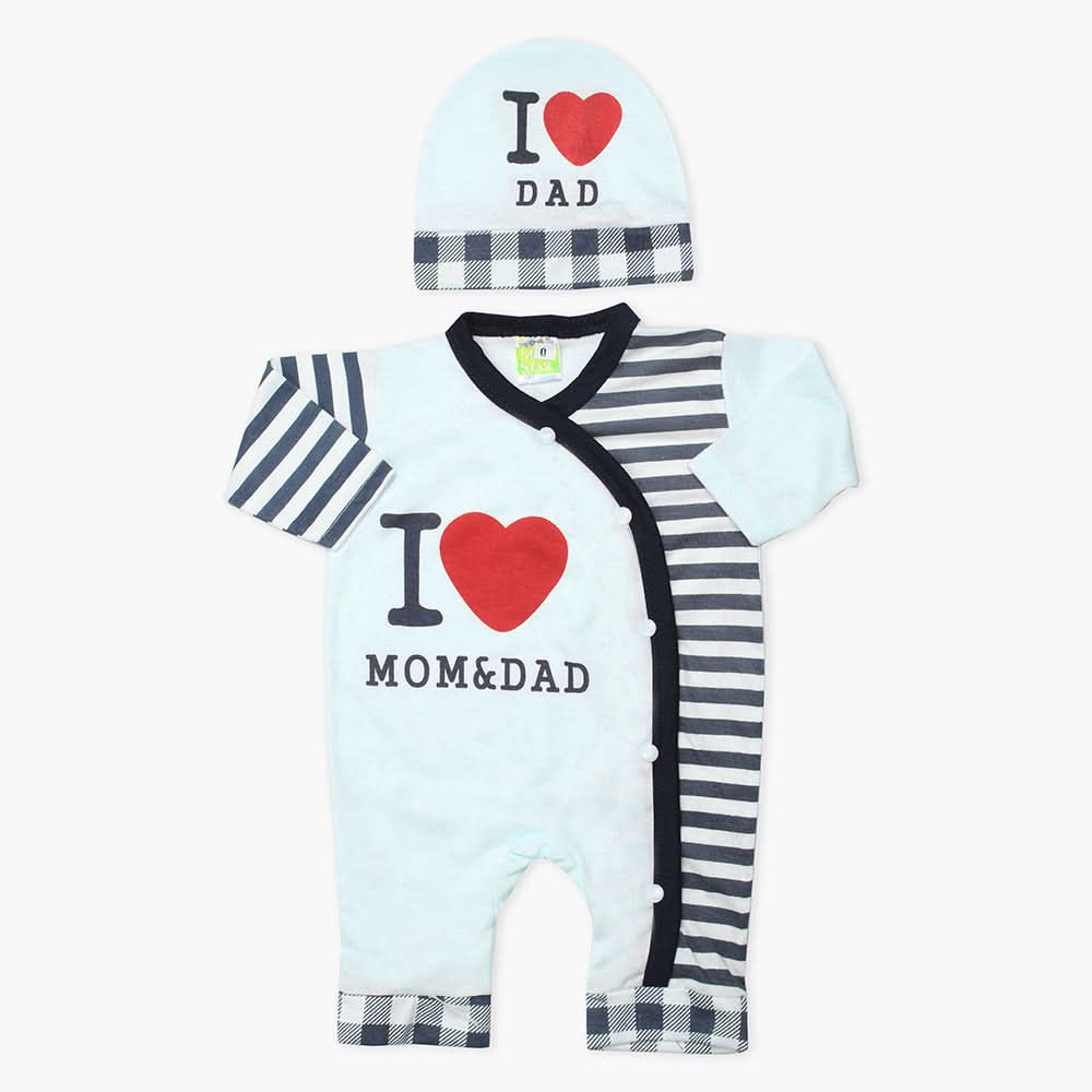 Newborn  Boys Romper - Cyan, Newborn Boys Rompers, Chase Value, Chase Value