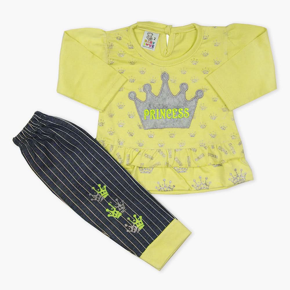 Newborn Girls Suit - Yellow, Newborn Girls Winterwear, Chase Value, Chase Value