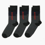 Men's Lycra Sock Pack of 3 - Grey, Men's Socks, Chase Value, Chase Value