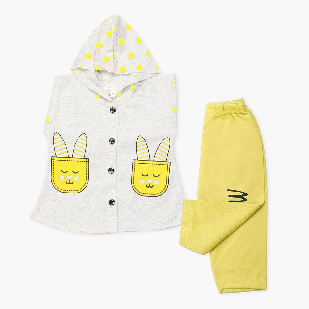 Newborn Girls Full Sleeves Suit - Yellow, Newborn Girls Winterwear, Chase Value, Chase Value