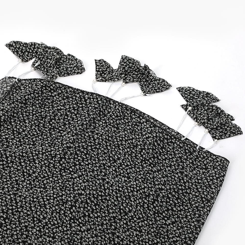 Women's Printed Scarf - Black, Women Shawls & Scarves, Chase Value, Chase Value