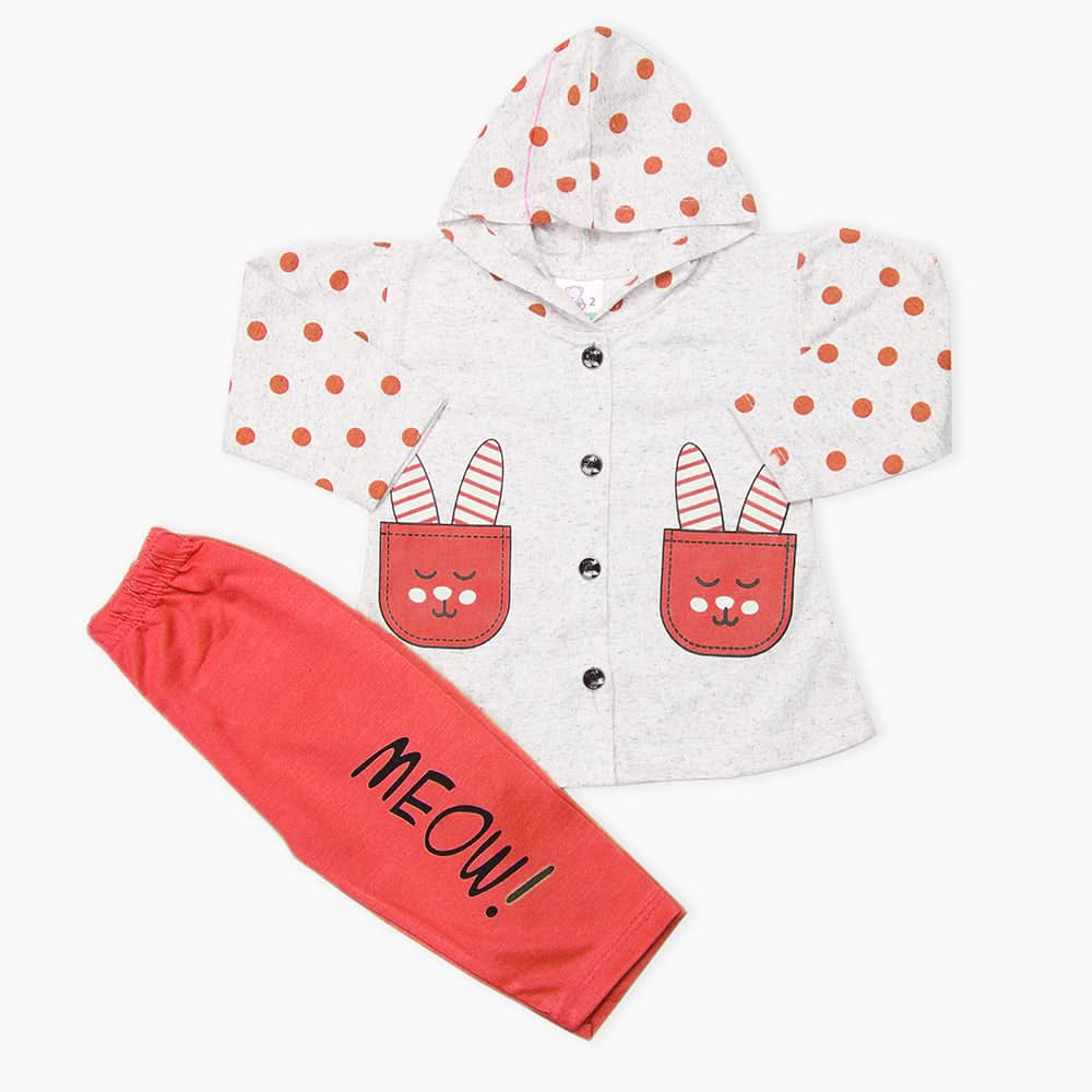 Newborn Girls Full Sleeves Suit - Red, Newborn Girls Winterwear, Chase Value, Chase Value