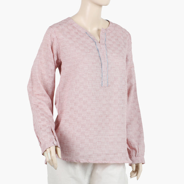 Women's Woven Top - Peach, Women T-Shirts & Tops, Chase Value, Chase Value