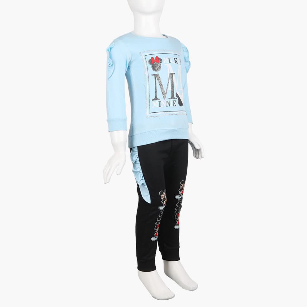 Girls Full Sleeves Tight Suit - Sky Blue, Girls Suits, Chase Value, Chase Value