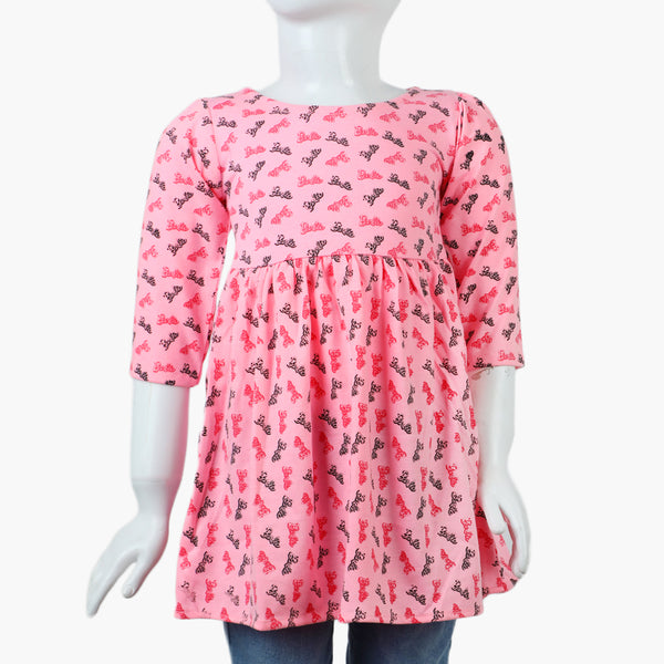 Girls Knitted Frock - Pink, Girls Frocks, Chase Value, Chase Value