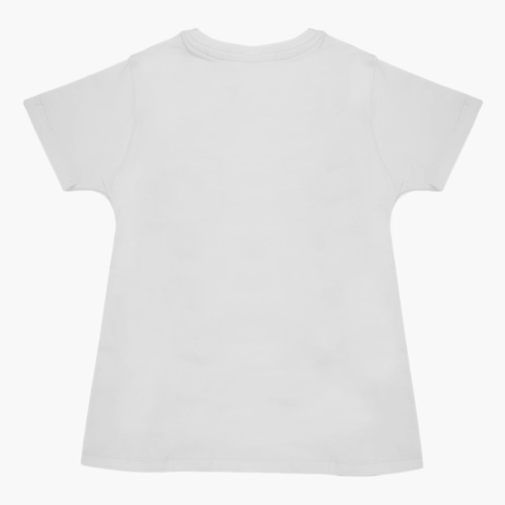 Eminent Girls Half Sleeves T-Shirt - White, Girls T-Shirts, Eminent, Chase Value